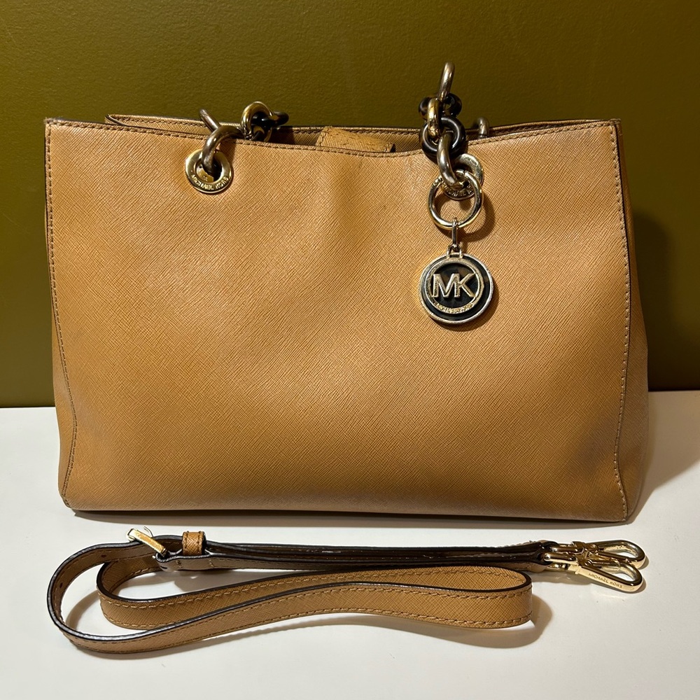 Michael Kors Tan Leather Tote Bag